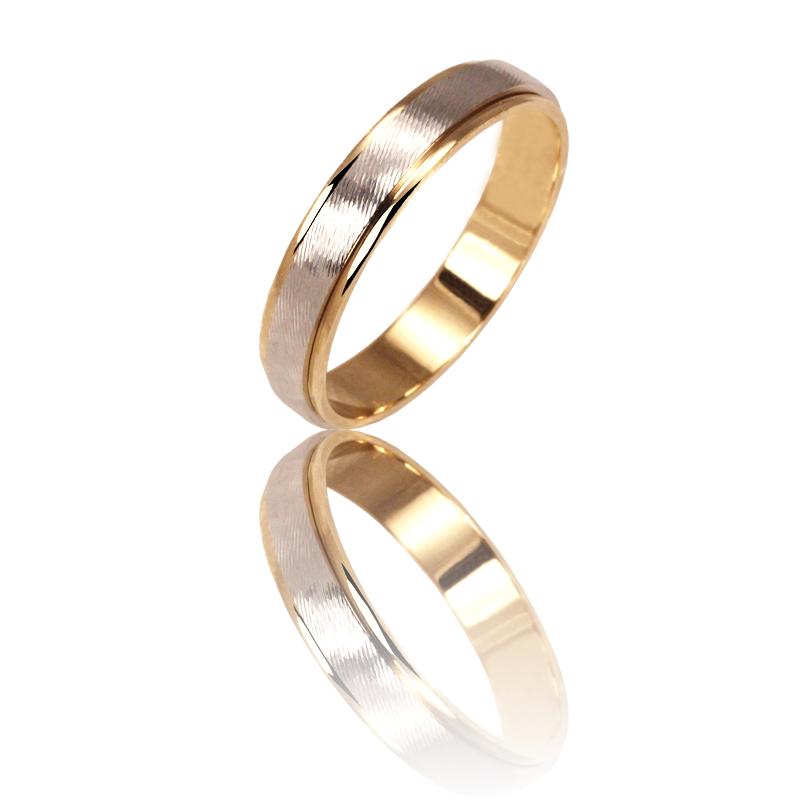 Bicolor gold wedding ring