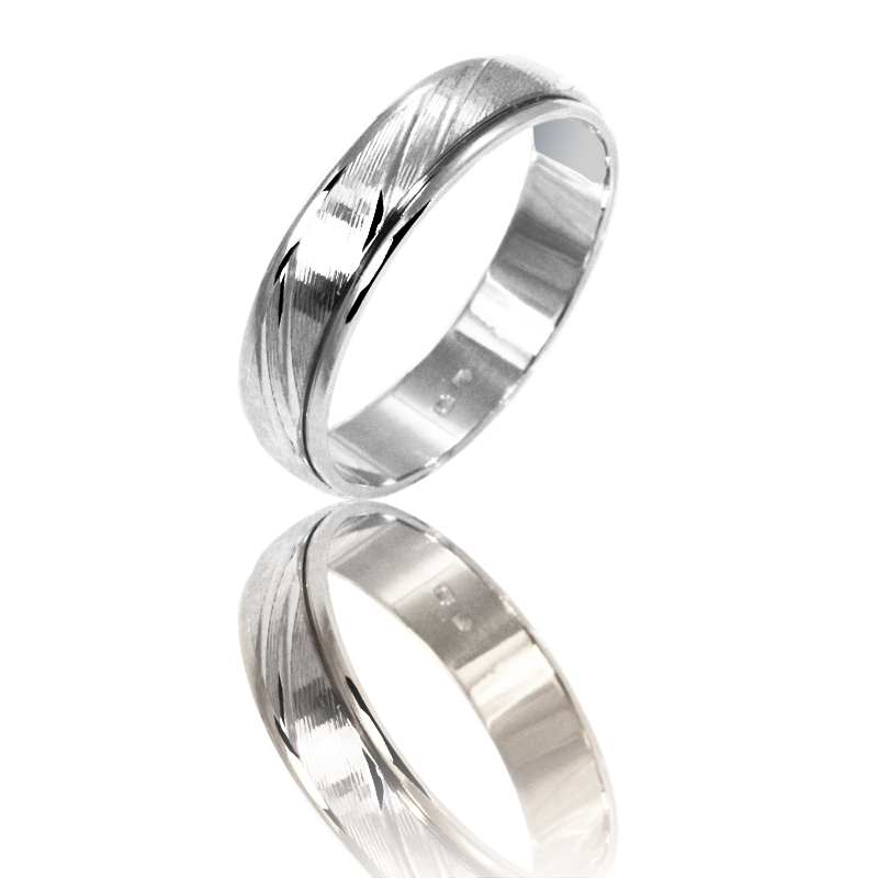 Aliança ouro branco