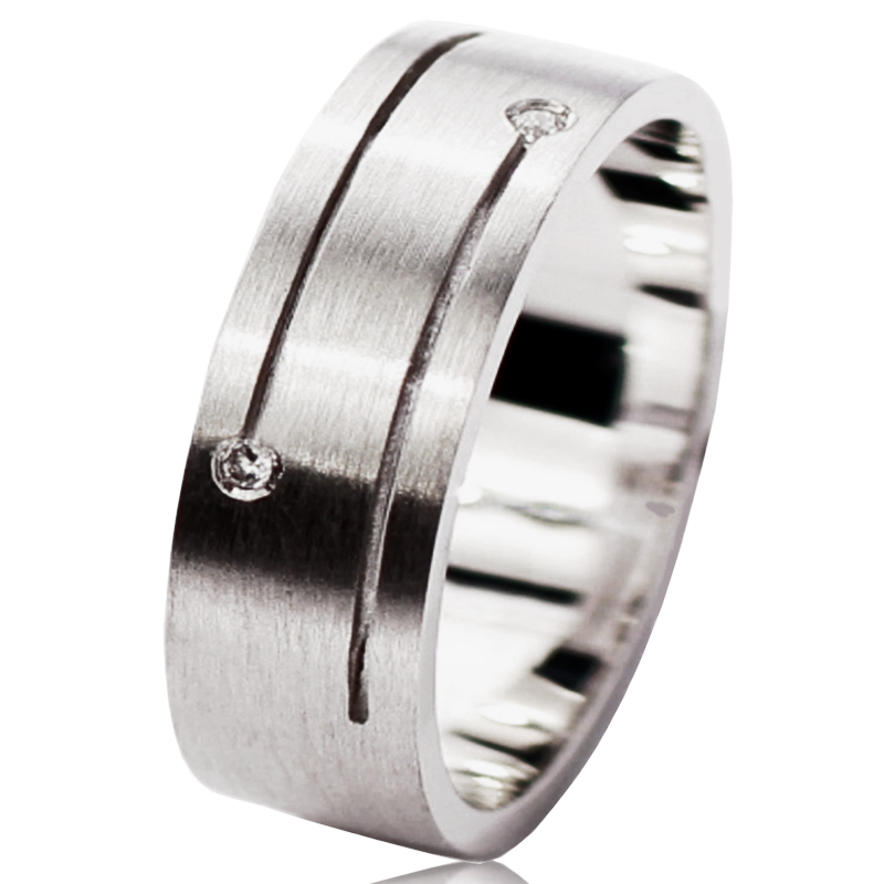 Aliança ouro branco