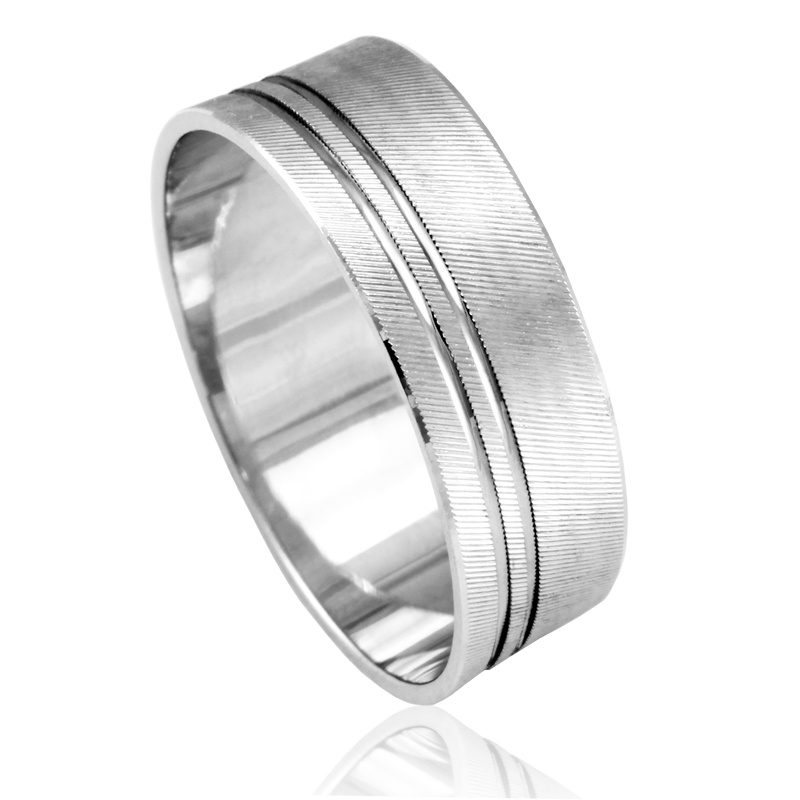 Aliança ouro branco