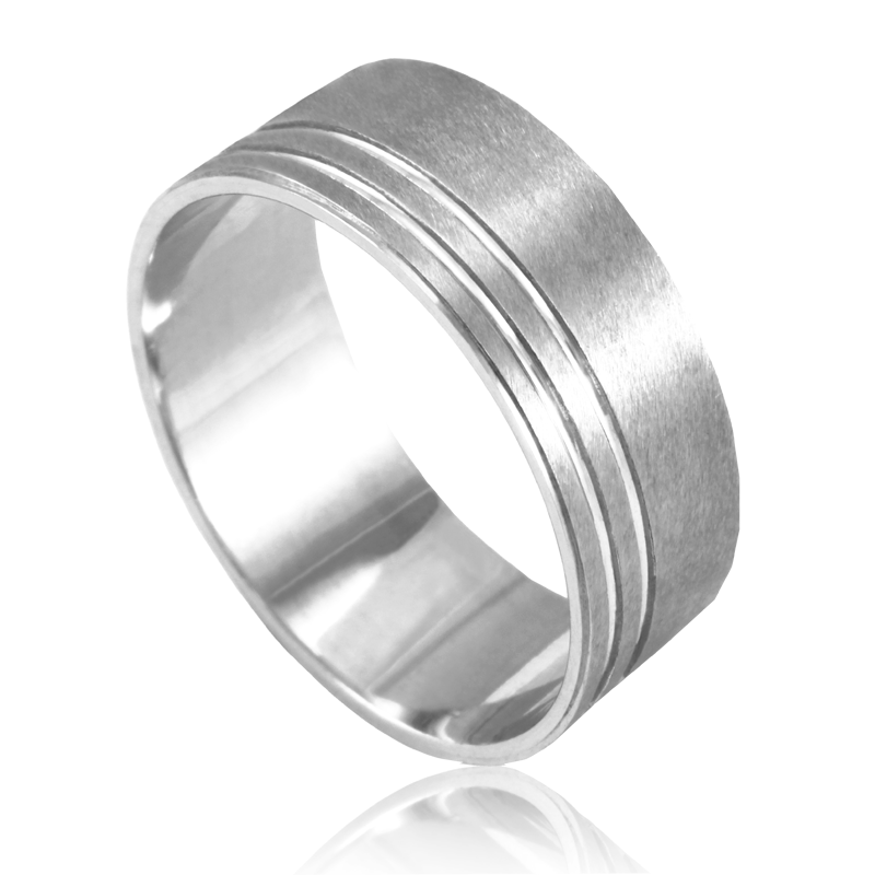 Aliança ouro branco