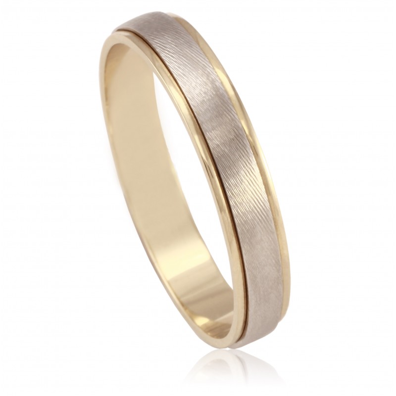 Bicolor gold wedding ring