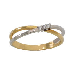Bicolor gold ring