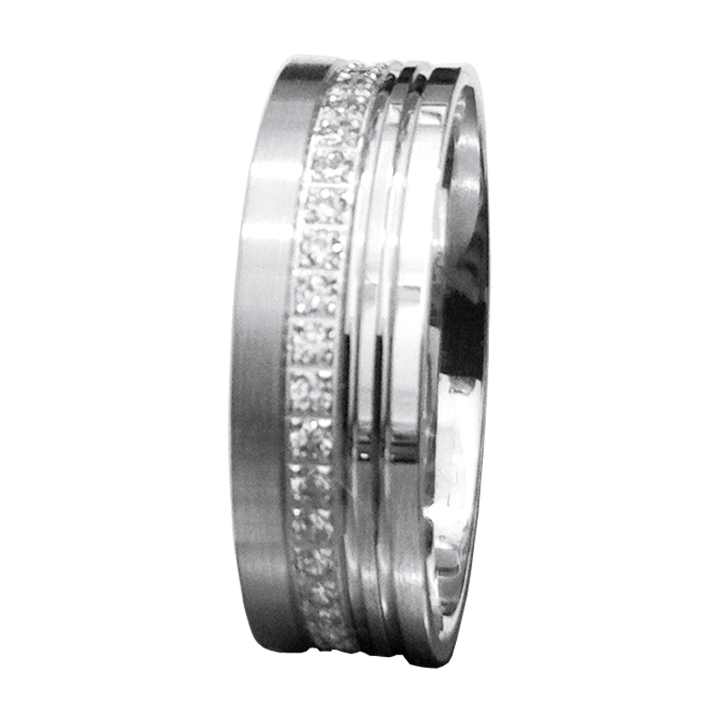 Aliança ouro branco