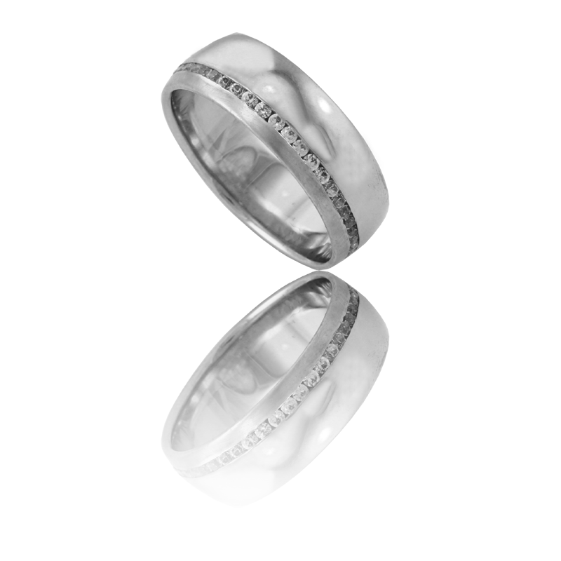 Aliança ouro branco