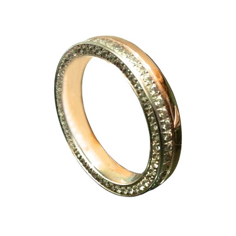 Bicolor wedding gold ring