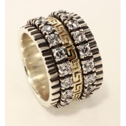 Bicolor ring gold silver