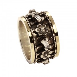 Bicolor ring gold silver