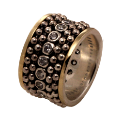Bicolor ring gold silver