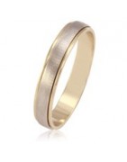 Aneis ouro bicolor